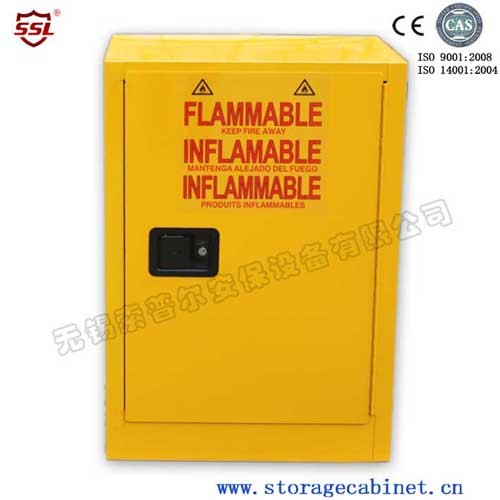Meuble de rangement chimique portatif en métal de SSM100012P avec le Cabinet de sécurité inflammable de porte simple